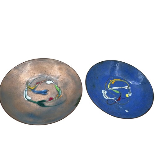 Mid century enameled copper - century,