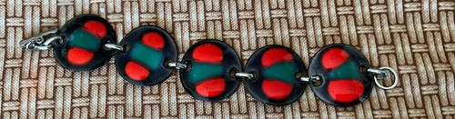 Vintage modernist enamel - vintage, over