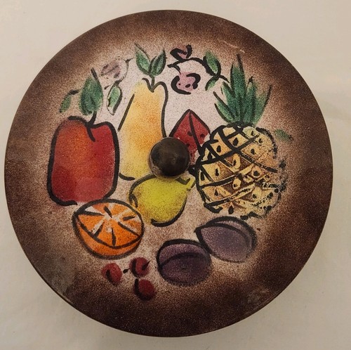 Vtg hand decorated enamel - hand,