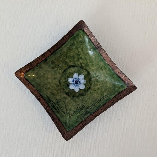 Enameled copper trinket - copper,